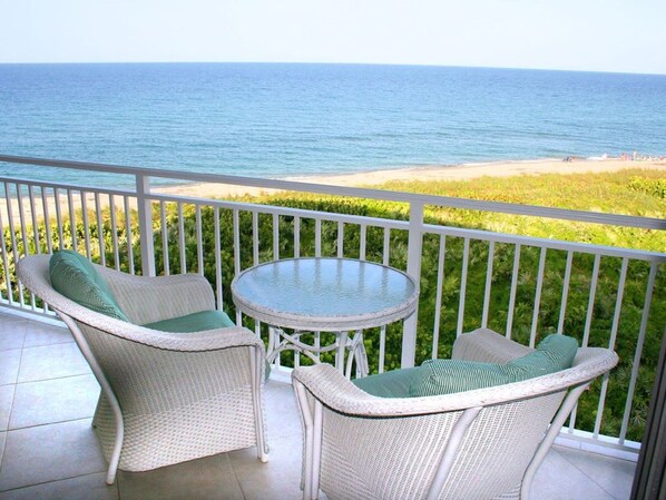 Relax and listen to the ocean’s surf from your private balcony.