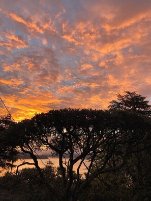 Dawn is spectacular over the Bay.