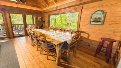 Private log cabin at the foot of the Smoky Mountains