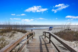 Direct beach boardwalk access.