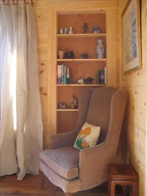 Reading area in master bedroom.