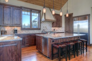 Gourmet Kitchen with Wolf and Subzero appliances