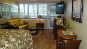 Partial view of unit with 42' wall mounted TV