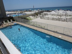 Outdoor Pool (Seasonally heated) The pool is not heated 11/1-2/28 guest will need to use the heated indoor pool during that timeframe