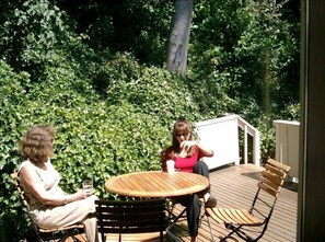 A Private Deck on a Wooded Hillside in the Middle of the Historic Downtown