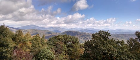 Spectacular view from Master bedroom, den, and deck.