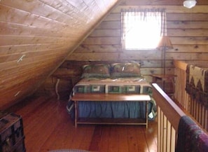 loft bedroom with double bed