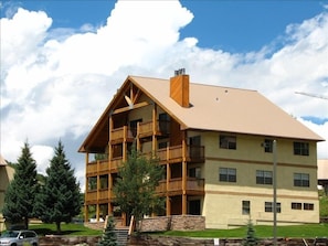 View of Building 3 - our unit occupies two stories on the top right