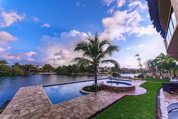 Backyard Pool overlooking lagoon