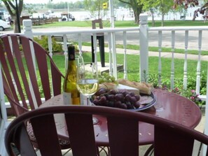 Enjoy a glass of wine on the deck