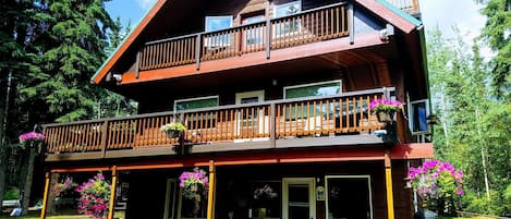 The Chalet Suite is entire first ground floor, 800 sqft. + a grill, deck & trail