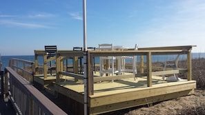 Dune top deck overlooking the beach.