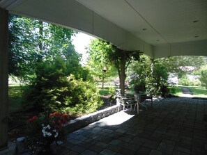 Private covered terrace perfect for morning coffee!