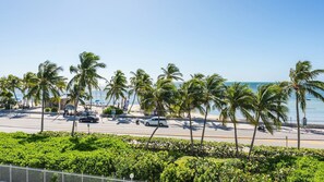 View of the beach and ocean right from your balcony.