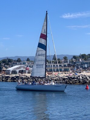 Walk a few steps to the Harbor and jump on the Chardonnay for a wonderful time