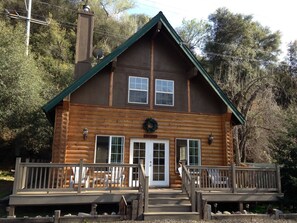 Front of cabin.