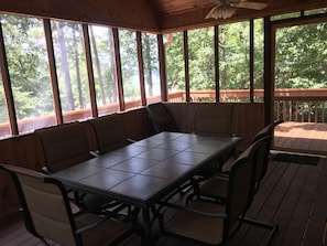 Screened Porch overlooking the lake