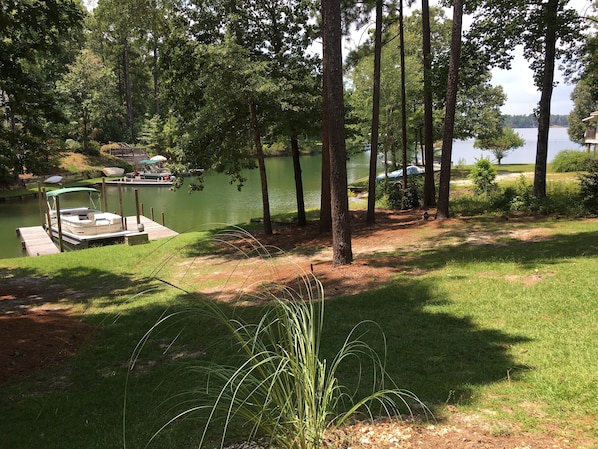 Lake and dock - right off the back patio