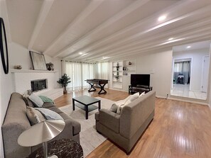 Living Room with Foosball and other board games.