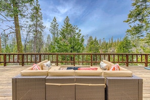 Stunning View from the Deck while you relax on outdoor couch
