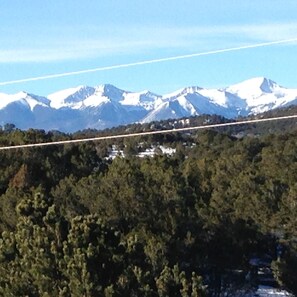 View from inside cabin from living room!  View!s on all sides are fantastic
