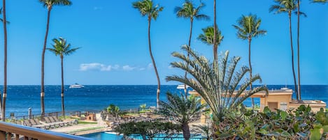 View overlooking pool to the ocean