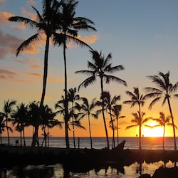 Sunset by the owner's beach.