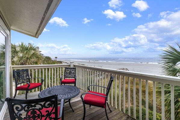 Oceanfront Balcony. Listen to the sound of the ocean