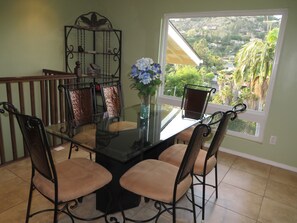 Dining Table - 6 chairs - Gorgeous Window View 