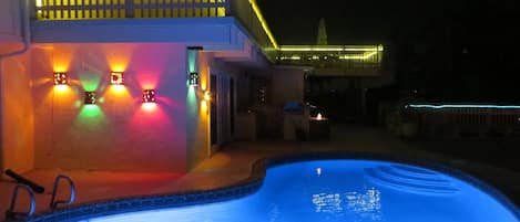 Night View of Pool/Patio
