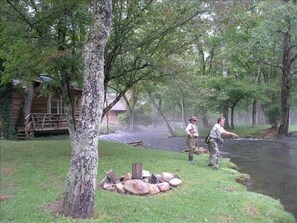 Fly fishing steps from your front door