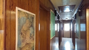 The hallway has local maps to help guide your daily excursions.