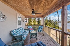 grill and chill on large back deck with lake views
