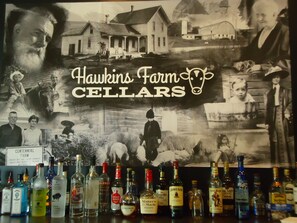 Hawkins Farm Cellars tasting room is on property. 163 years old, I should retire