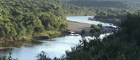 The view of the Brazos from the cliff. 