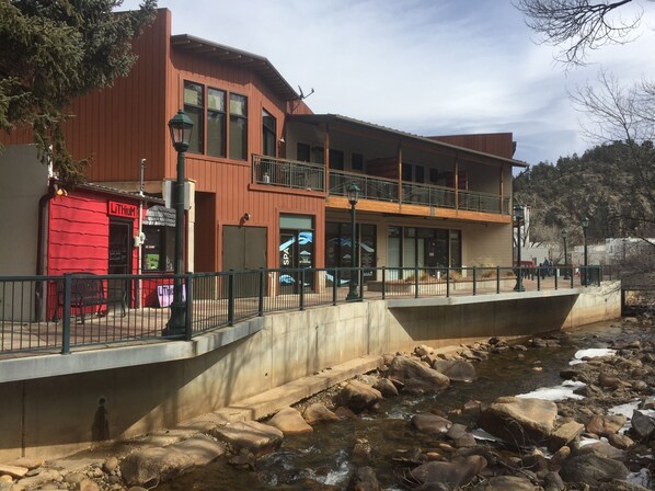 2nd floor condo right above the River Walk!