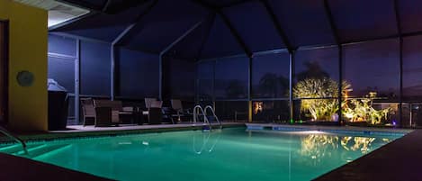 Pool at night