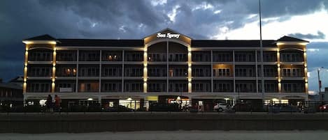 View of the condo from the beach