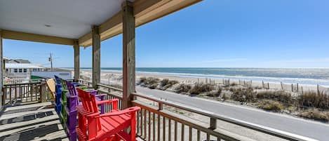 Beach view from deck