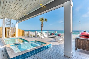 Private Beachfront Pool and Pool Deck