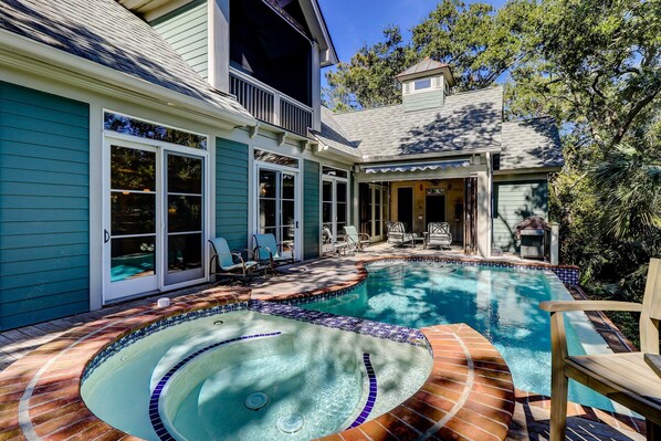 Relax by the Private Pool and Hot Tub