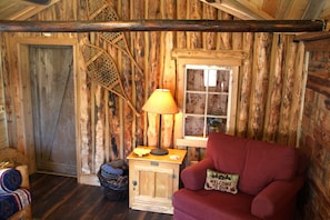 Original 1940's living room wall was preserved.