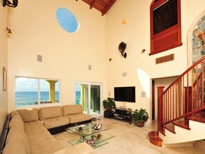 Cathedral Ceilings And Home Theater System For The Comforts Of Home With A View