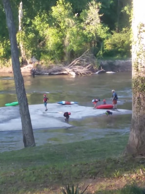 A daily occurrence on the property ( canoeing )