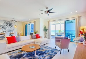 There are 3 dining and 3 lounge areas in the unit (inside, terrace, roof top)