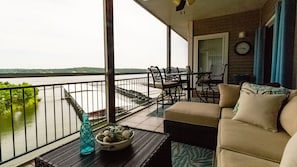 Outside Patio with View of Lake