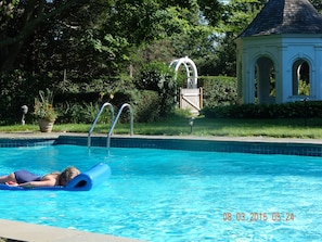 It's summertime and the living is cool and easy with our beautiful Grecian pool!