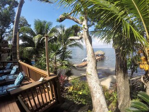 Ocean and beach view from the pool area