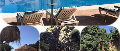 Piscinas y jardines del complejo