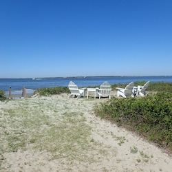 Adirondack Chairs Just Steps from The Beach